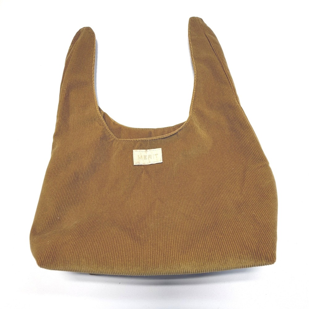 MERIT Corduroy Shoulder Bag Brown Minimalist Slouch‎ Tote Boho